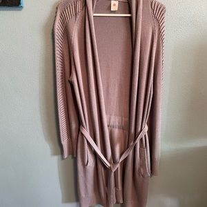Women's Taupe Cardigan Sweater